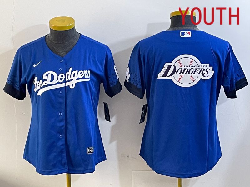 Youth Los Angeles Dodgers blank 2024 blue jersey 202411201